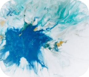 Blue and white painted artwork